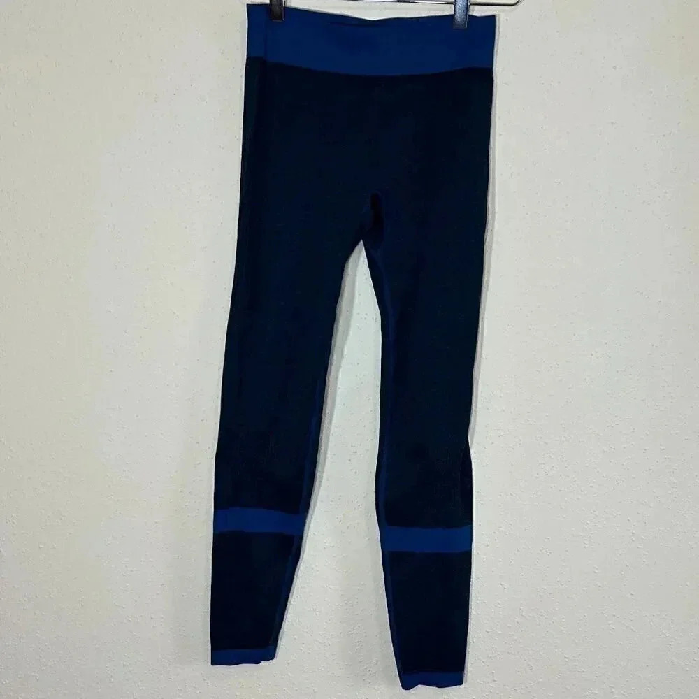 ASICS Size Medium Navy Leggings Athleisure Sport Gym Casual Athletic
